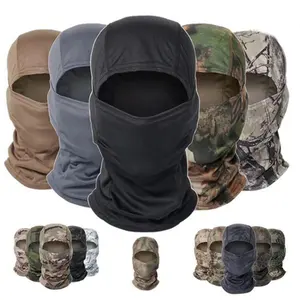 Grosir Topeng Ski 3 Lubang Balaclava Penutup Wajah Penuh Kustom Topi Musim Dingin Desainer Balaclava Rajutan Olahraga Beanie