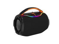 Haut-parleur portable RGB LED étanche en plastique, mini lecteur audio 1200 mAh, lecture de carte TF, pour la danse en intérieur et les fêtes en extérieur