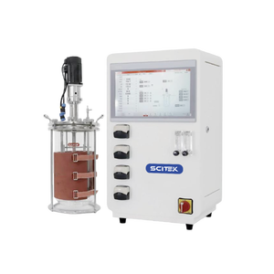 Biorreactor SCITEK 1/2/3/5/7/10/15L con Control de Alta Precisión, 2 Rotámetros + 1 Medidor de Flujo MFC, Fuente de Aire y Gas O2, Rango de OD de 0.0~150.0% - Product Image 1