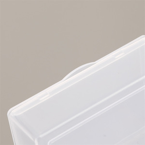 Boîtes de rangement en plastique PP transparentes, boîte à bijoux rectangulaire couverte pour bureau, petite, moyenne, grande taille - Product Image 4