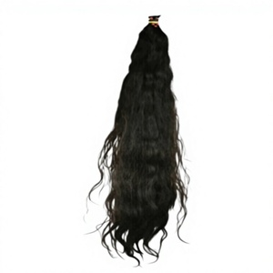 Extensions de cheveux humains vierges indiens Remy 38 pouces, cheveux en vrac naturellement lisses à tirage unique - Product Image 3