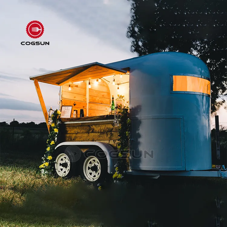Cogsun - Quiosque de sorvete para caminhões de comida, carrinho de café de rua, trailers de cozinha e cavalo, barra móvel