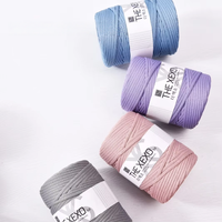 KNOTITUDE Benang Rajut 3mm Khusus untuk Crochet Hook, 100 Yard, 100% Poliester, Bahan DIY untuk Tas Rajut dan Tali Crochet