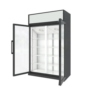 Réfrigérateur congélateur <span class=keywords><strong>professionnel</strong></span> à froid ventilé, à température unique, avec double porte en verre trempé pour la maison - Product Image 5