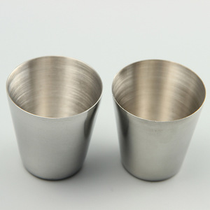Stainless Steel Tumblers 36x24x42mm Simple Style Portable <b>Mini</b> Cups For Water And Beer - Product Image 1