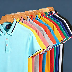 Chemises polo en coton pour hommes avec logo personnalisé, vente en gros de vêtements de travail, t-shirt polo uni, grande taille, pour hommes - Product Image 1