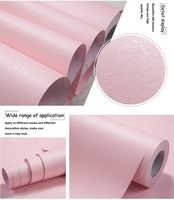 ORON DECO-Papier peint personnalisé en soie rose vinyle autocollant imperméable pour chambre de filles, facile à installer