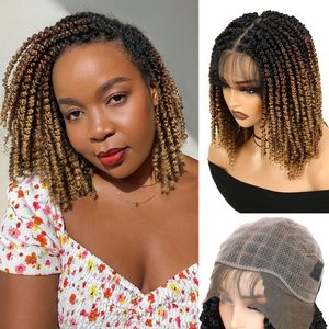 Peluca Trenzada de Encaje Completo <span class=keywords><strong>HD</strong></span> al por Mayor con Estilo Passion Twist # Extensiones de Cabello Natural de 10-14 Pulgadas con Cabello de Bebé |   Fibra Ligera Resistente al Calor Lista para Enviar - Product Image 1