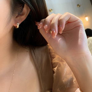 Aazuo – bijoux en or jaune massif 18 carats Au750, diamants naturels véritables, boucles d'oreilles rondes classiques, cadeau pour femmes, pour mariage, fête, tous les jours - Product Image 6