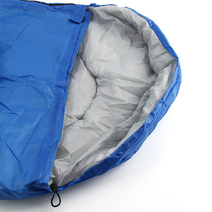 Mejor venta puede logotipo personalizado de embalaje barato senderismo ligero 170T azul bolsa de dormir con saco - Product Image 5