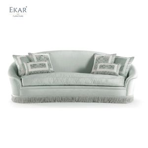 Canapé de salon de style italien: silhouette incurvée, revêtement en velours avec détails à franges pour <span class=keywords><strong>des</strong></span> espaces élégants - Product Image 5