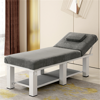Fauteuil de beauté en cuir noir de haute qualité pour salon, table de massage et lit de soin pour cils