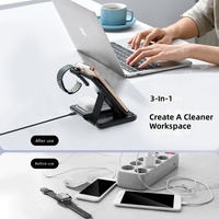 Nouveaux écouteurs pour téléphone, montre connectée, support de téléphone pliable, chargeur sans fil 3-en-1, modèle D27 3W pour appareils, de chez Amazon