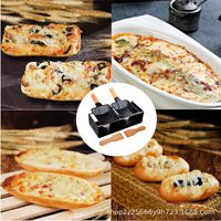 Vente chaude manche en bois antiadhésif Mini CheeseTea Light Raclette Grill Set avec spatule pour l'extérieur