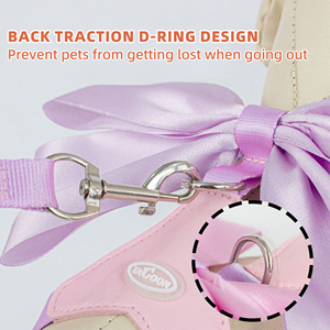 Luxo Bowknot Cute Cat <span class=keywords><strong>Harness</strong></span> Leash Vest Set I-Shaped Big Bow Tie Pet Vest Rope para gatos e cães pequenos - Product Image 3