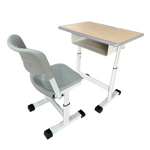 Conjunto de escritorio y silla escolar Mingzhong con altura ajustable para uso en el aula A001 - Product Image 3