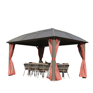 Sombrilla de aleación de aluminio de estilo moderno para exteriores, pabellón para Patio, jardín, cortina doble impermeable, cabina de <span class=keywords><strong>casa</strong></span> de cuatro esquinas - Product Image 5