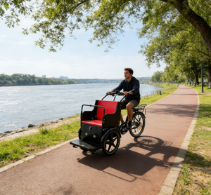 Vélo <span class=keywords><strong>cargo</strong></span> électrique à 3 roues pour le transport de personnes âgées, handicapées ou blessées, 9 vitesses, fauteuil roulant à assistance électrique et vélo de soins - Product Image 4