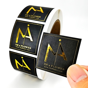 Producto personalizado de fábrica, pegatinas redondas personalizadas, papel adhesivo de vinilo, adhesivo impermeable, Impresión de etiquetas, rollo de pegatinas con logotipo - Product Image 3