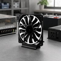 Ventilateur de refroidissement Poweryear PY-1215H12B à 13 pales, 12V DC, 2100 tr/min, 72,55 CFM, haut débit d'air, sans balais, double roulement à billes, noir, en PBT