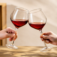 Verre à vin classique transparent à long pied pour vin rouge, vin blanc, mariage, fête, restaurant, hôtel, bar, vente en gros, logo personnalisé