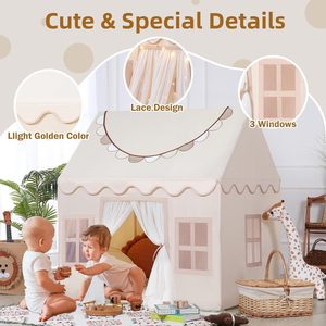 Carpa de Juego Plegable para Niños de 53 Pulgadas, Carpa de Juego de Plástico para Niños de Cuatro Estaciones con Luces - Product Image 6
