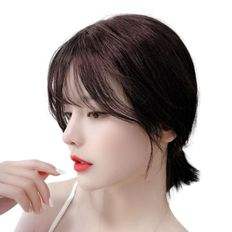 Side Bang Bangs Ware Rojo Marrón DK72 Peluca de cabello humano - Product Image 1