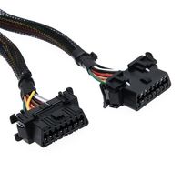 Câble répartiteur OBD2 en Y de 30 cm, 16 broches, 1 mâle 2 femelles, pour diagnostic automobile, extension et conversion OBDII