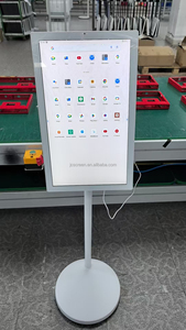 Nhà Máy 21.5 Inch Di Động Thông Minh Xách Tay Màn Hình Cảm Ứng Máy Tính Bảng Với Đèn Nền LED HD 4 + 64G 7800MAh Tủ Màu Trắng Bánh Xe Tiếng Anh - Product Image 4