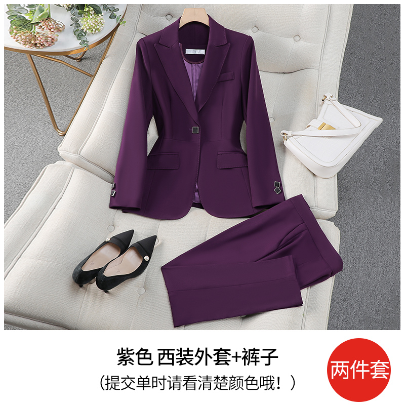 Purple coat+pants