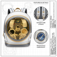 Sac à bandoulière personnalisable en cuir PU durable, forme dirigeable steampunk, pour présentation de badges, idéal pour les événements cosplay et fantastiques