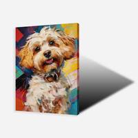Peinture à l'huile sur toile moderne, écologique, de haute qualité, faite à la main, représentant un chien, décoration murale pour la maison