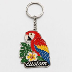 Llaveros Personalizados al por Mayor de Alta Calidad, Colgantes de Loro Coloridos, Cadenas, Recuerdos de Viaje Tropicales, Anillos Decorativos para Llaves - Product Image 2