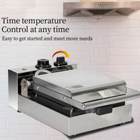 Gaufrier électrique commercial en forme de grain de café pour la cuisson des desserts, mini machine à pâtisserie croustillante rôtie en acier inoxydable