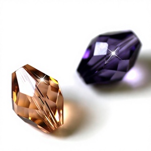 Lot de 50 perles en <span class=keywords><strong>verre</strong></span> biconiques ovales à facettes de haute qualité pour accessoires de boucles d'oreilles, bijoux DIY, imitation cristal autrichien - Product Image 4