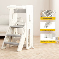 Escabeau pliant et réglable en plastique moderne pour tout-petits, convertible Montessori, pour cuisine, hôpital, école