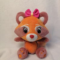 Jouets en peluche personnalisés UYEAH : chat, lapin, ours, et autres animaux en peluche avec logo d'entreprise imprimé sur les vêtements, y compris des jouets en peluche raton laveur.