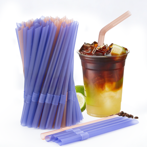 หลอดดูดน้ำพลาสติก PP สีสันสดใส คุณภาพสูง ปรับแต่งได้ ขายส่ง - Product Image 1