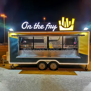 Rimorchio alimentare in concessione Robetaa usa camion di cibo standard con cucina completa mobile bar commerciale carrello di cibo
