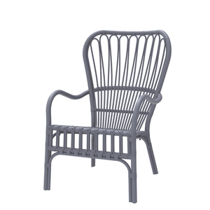 Silla de ratán de plástico apilable, sillón de exterior - Product Image 5
