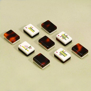 Ensemble de Mahjong Américain en Acrylique Premium Effet Écaille de Tortue, 160 Tuiles, 4 Couches, Emballage Personnalisé Gravé Couleurs Deluxe, Vente en Gros - Product Image 4