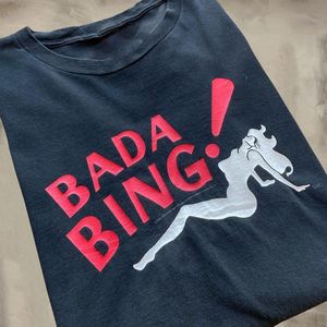 T-shirt Vintage Lavata con Stampa Testo <span class=keywords><strong>Bada</strong></span> Bing e Silhouette Femminile Argento, Oversize, Streetwear, Fornitura all'Ingrosso, Essenziali 2026SS - Product Image 3