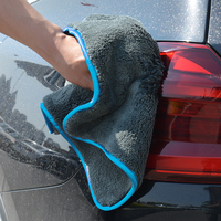Serviette en microfibre de polyester douce et écologique, en polaire corail, séchage rapide, absorbante, chiffon de lavage de voiture tissé, anti-rayures pour l'entretien automobile