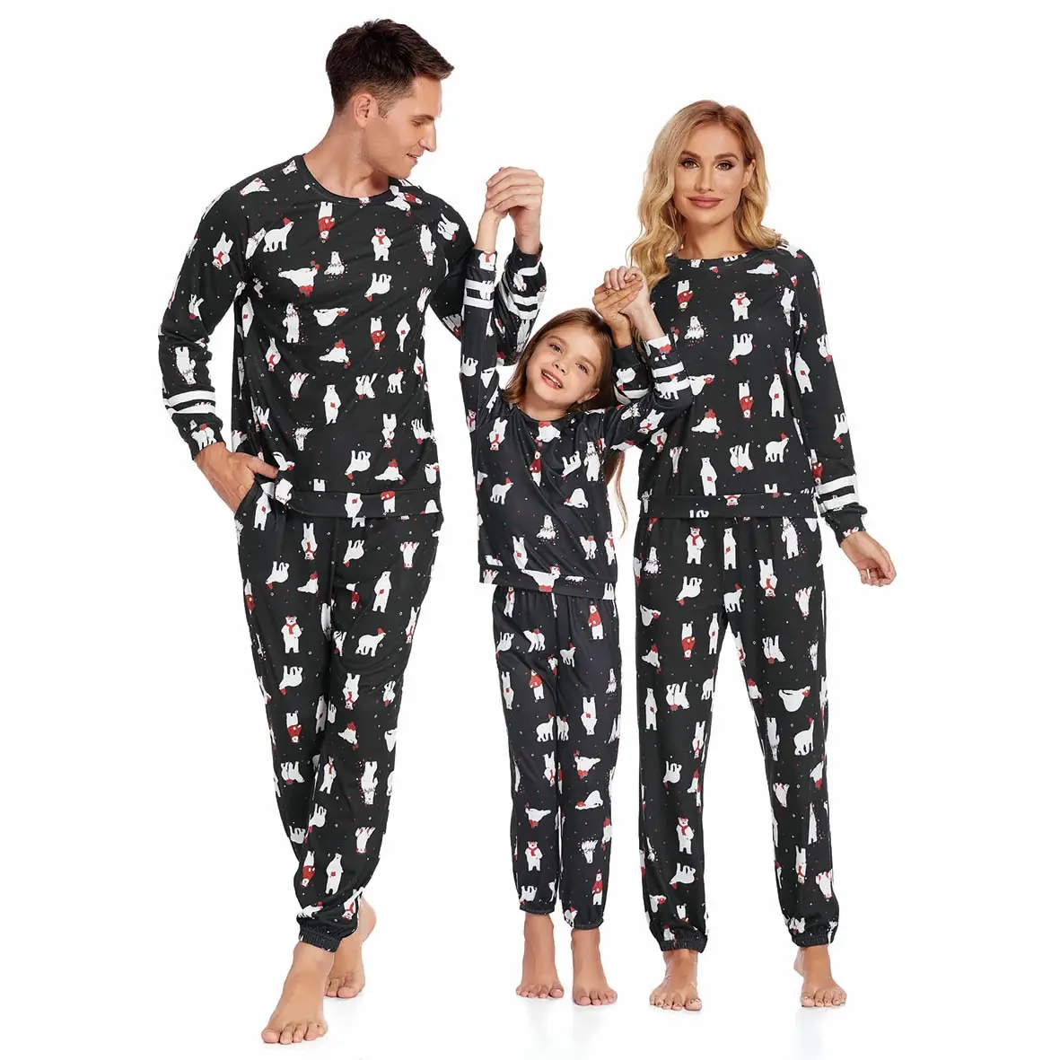 Damen Sweat suits Lounge wear Set mit Taschen Family Christmas PJs Passende Sets Print Top und Plaid Pants Jammies