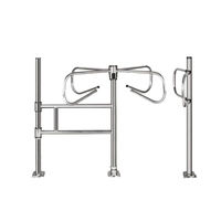 Barrera Abatible de Acero Inoxidable para Supermercado Karsun JS-YZBZ02, Puerta de Empuje Manual, Certificación CE, Anti-Colisión, Tarjeta RFID, Sin Escobillas, IP65