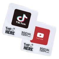 Panneau de Menu en Acrylique QR Code & NFC, Plaque d'Avis Google et Médias Sociaux Sans Contact Avec Interface de Communication RFID Mini Tag 13.56MHz
