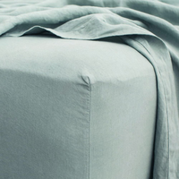 Ensemble de draps en lin français 100% pur, poche profonde, 4 pièces, draps de lit luxueux