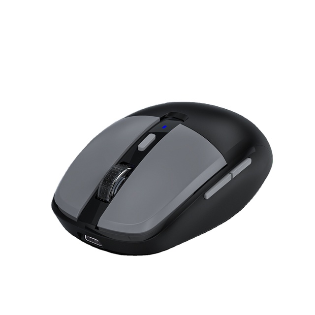 RGB Rechargeable Silent Wireless Mouse Dual Receiver Type-C/USB2.4G Bt 5.1 Three-Mode Backlit Style