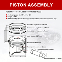 Ensemble piston RACEORLY A2780300100 92,907 mm pour Mercedes M278 W166 W222 4.7T S500 GLS500 GLE500 GL500