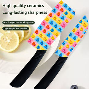 Hot Sale Ceramic Utility <b>Knives</b> Plastic Handle 2-Piece Set Extra Sharp Dishwasher <b>Safe</b> for Home Use Factory Direct Bulk Supply - Product Image 2